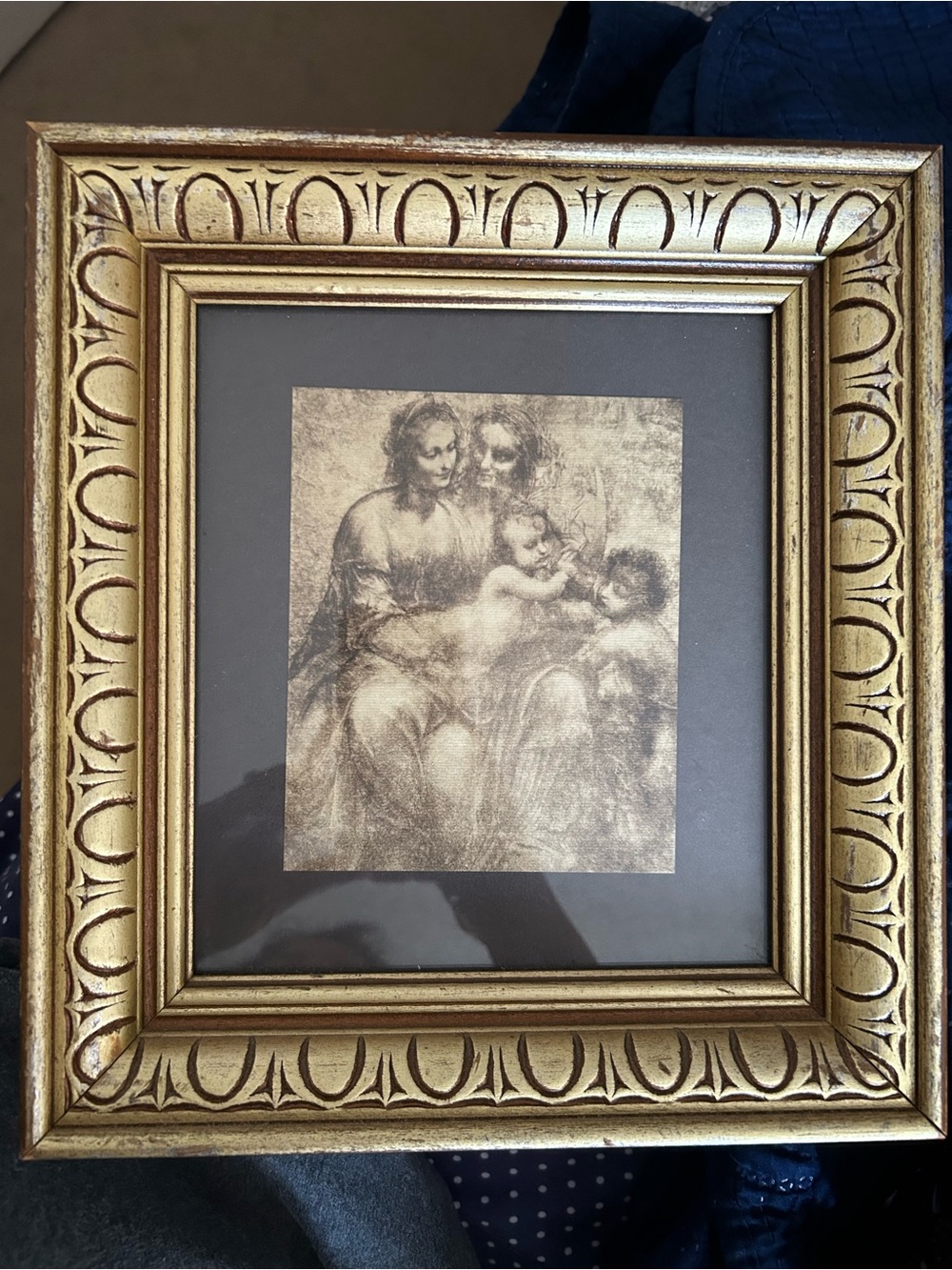 Pier 1 White Backed Framed Art with Metal Hanging Hardware
